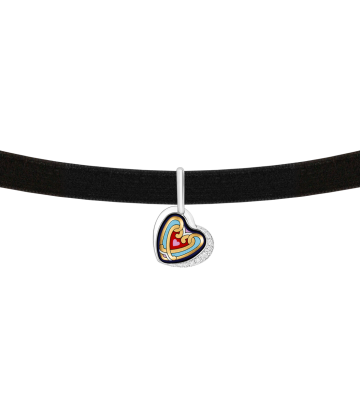 Asymmetric Heart with Diamonds and Choker