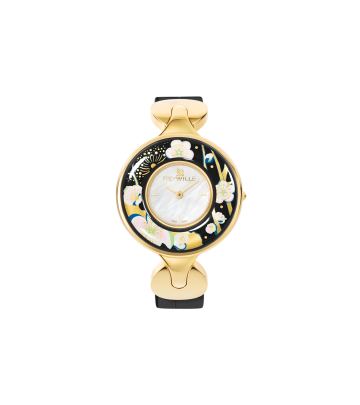 Watch Helena / Alligator watch strap - black