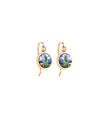 Earrings Cabochon Hanger with Brilliant