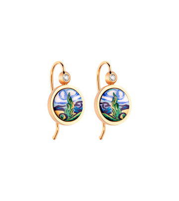 Earrings Cabochon Hanger with Brilliant