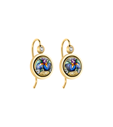 Earrings Cabochon Hanger with Brilliant
