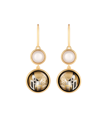 Earrings Tandem with Pearl