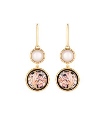 Earrings Tandem with Pearl
