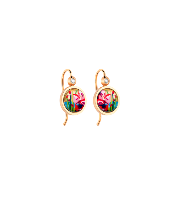 Earrings Cabochon Hanger with Brilliant