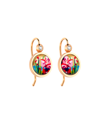 Earrings Cabochon Hanger with Brilliant