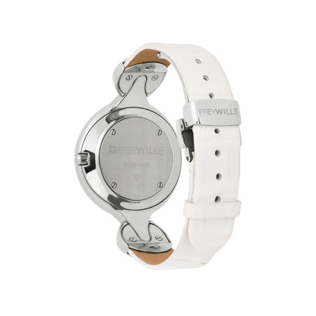 Schmuckuhr Helena / Alligator Uhrenband - weiß