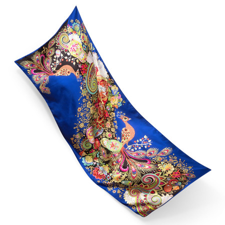 Silk Scarf All-Over Double Face Twill