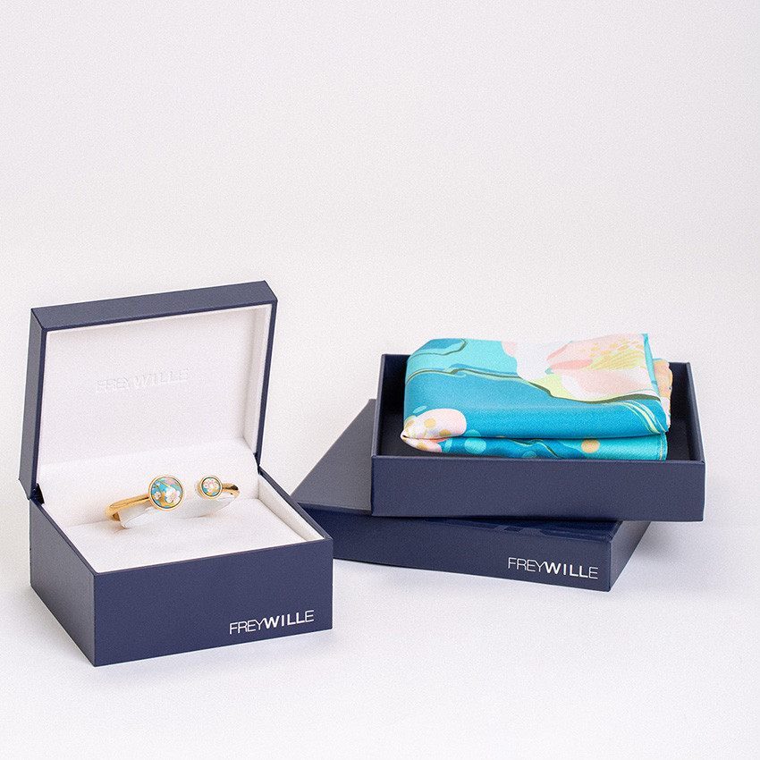 FREYWILLE - Gift Set Spring L\'Amandier Gavroche - & Bracelet Turquoise