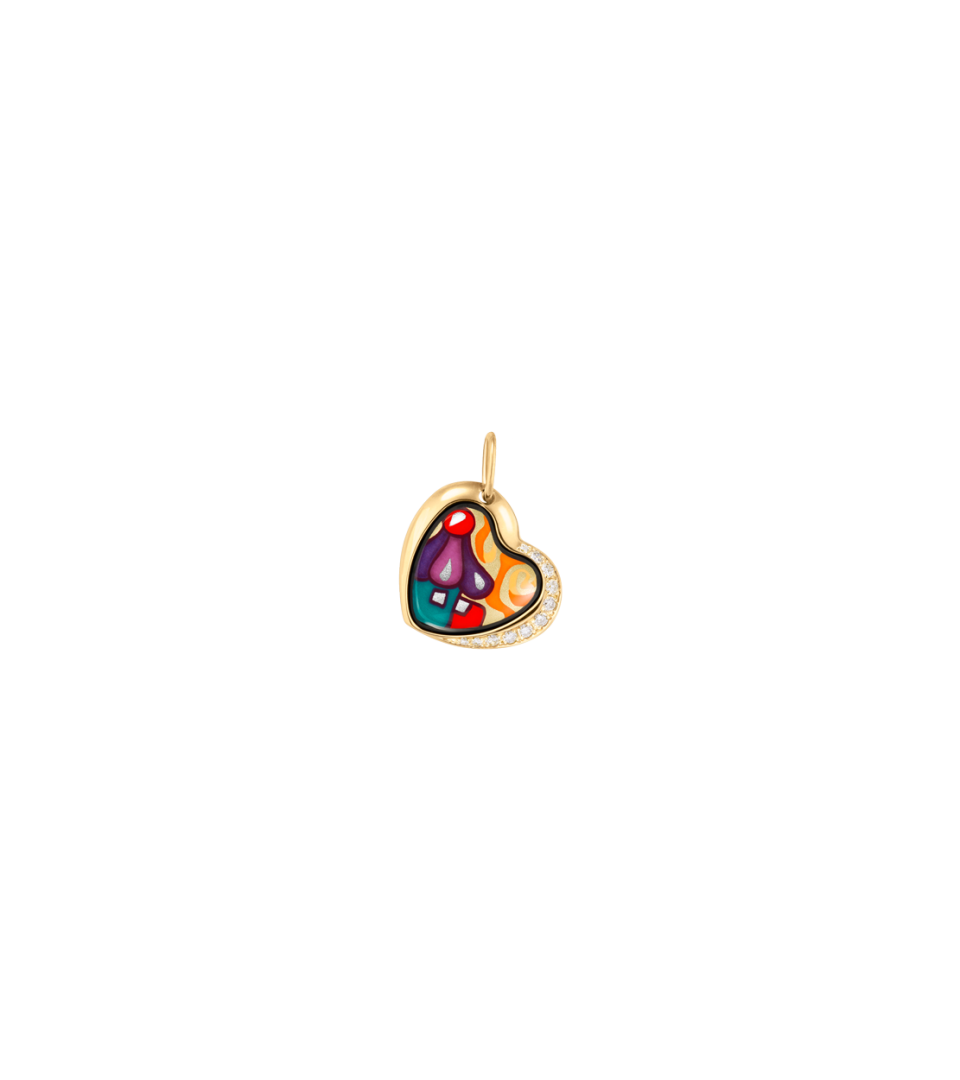 Pendant Heart with Diamonds