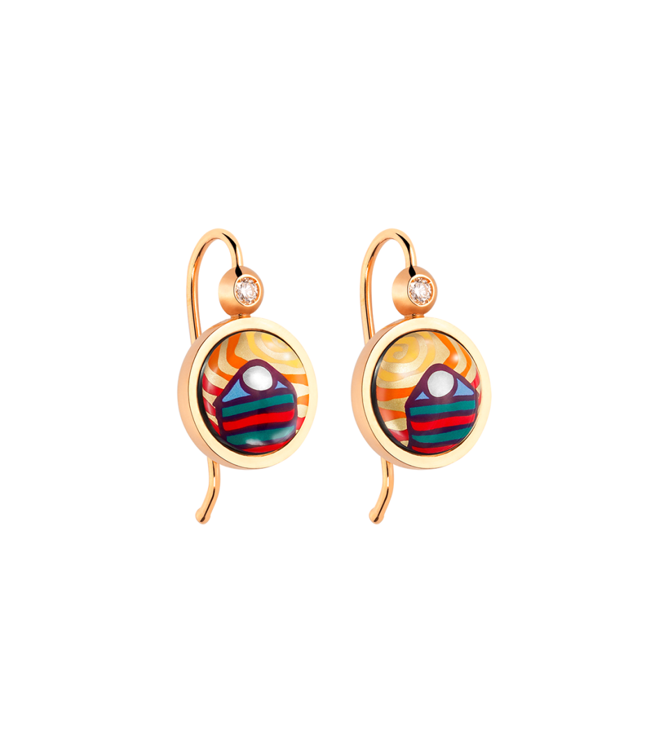 Earrings Cabochon Hanger with Brilliant
