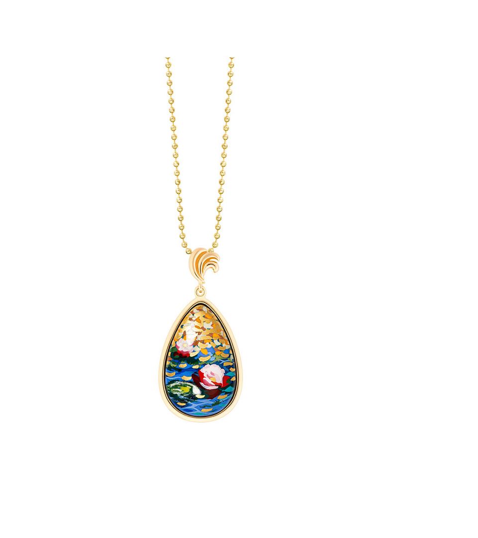 Almond Pendant & Ball Chain