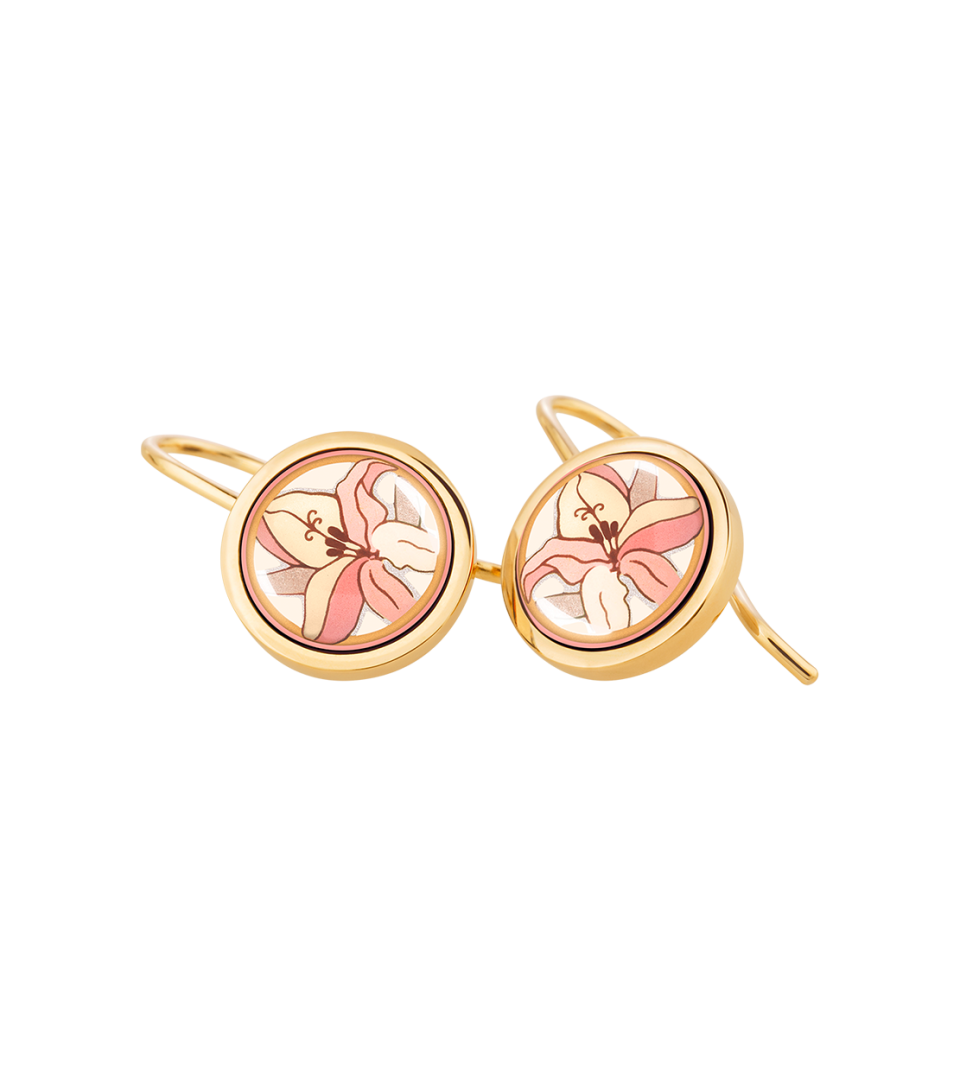 Boucles d''Oreilles Dormeuses Cabochons