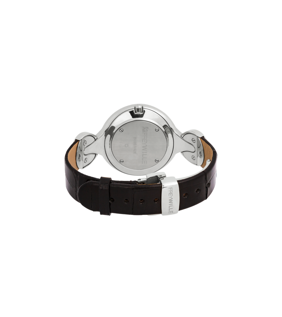 Watch Helena / Alligator watch strap - black