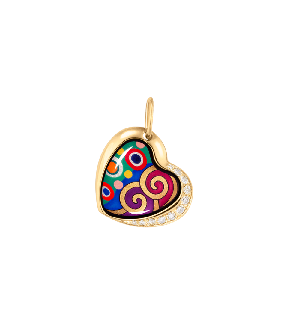 Pendant Heart with Diamonds