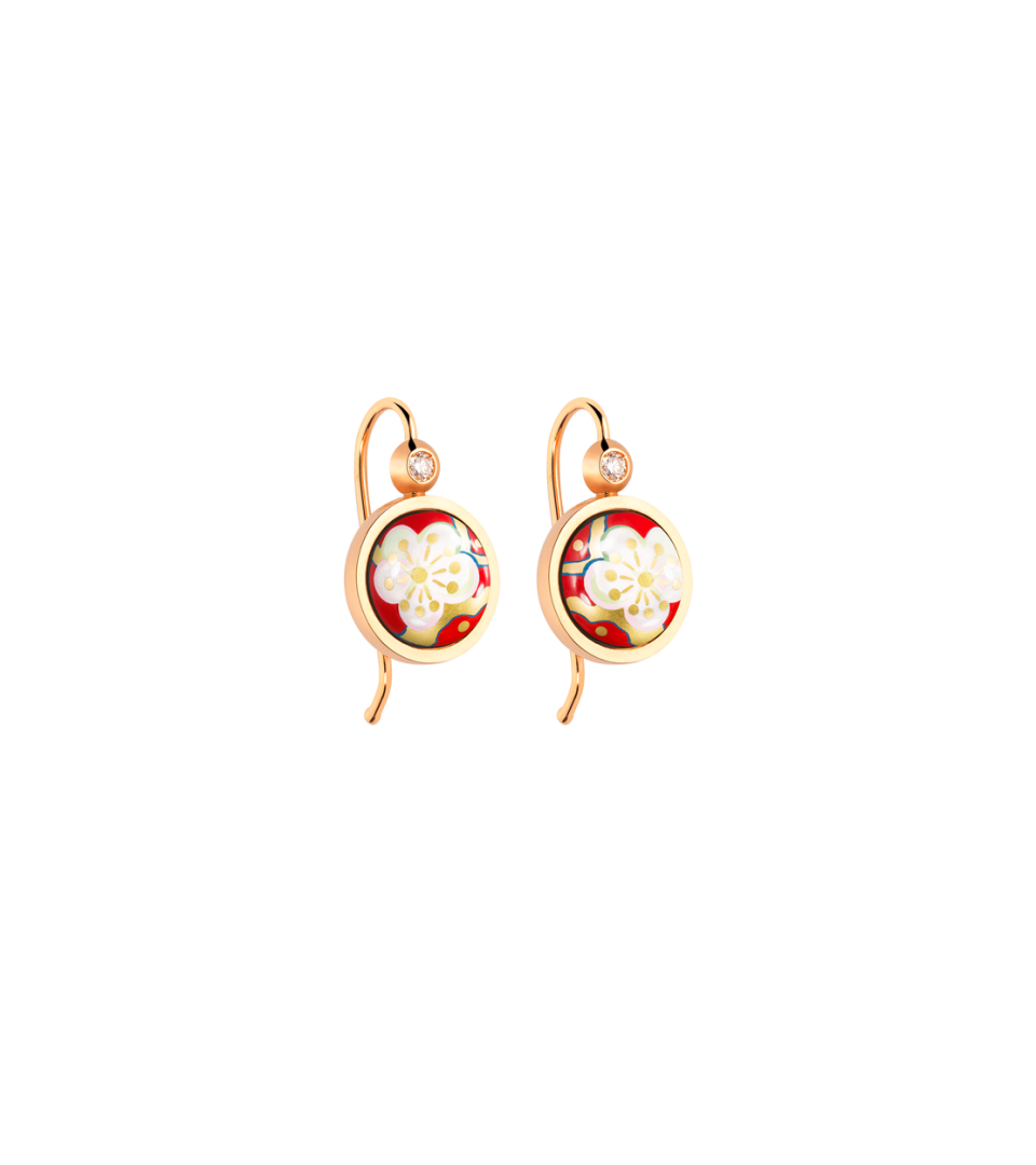 Earrings Cabochon Hanger with Brilliant