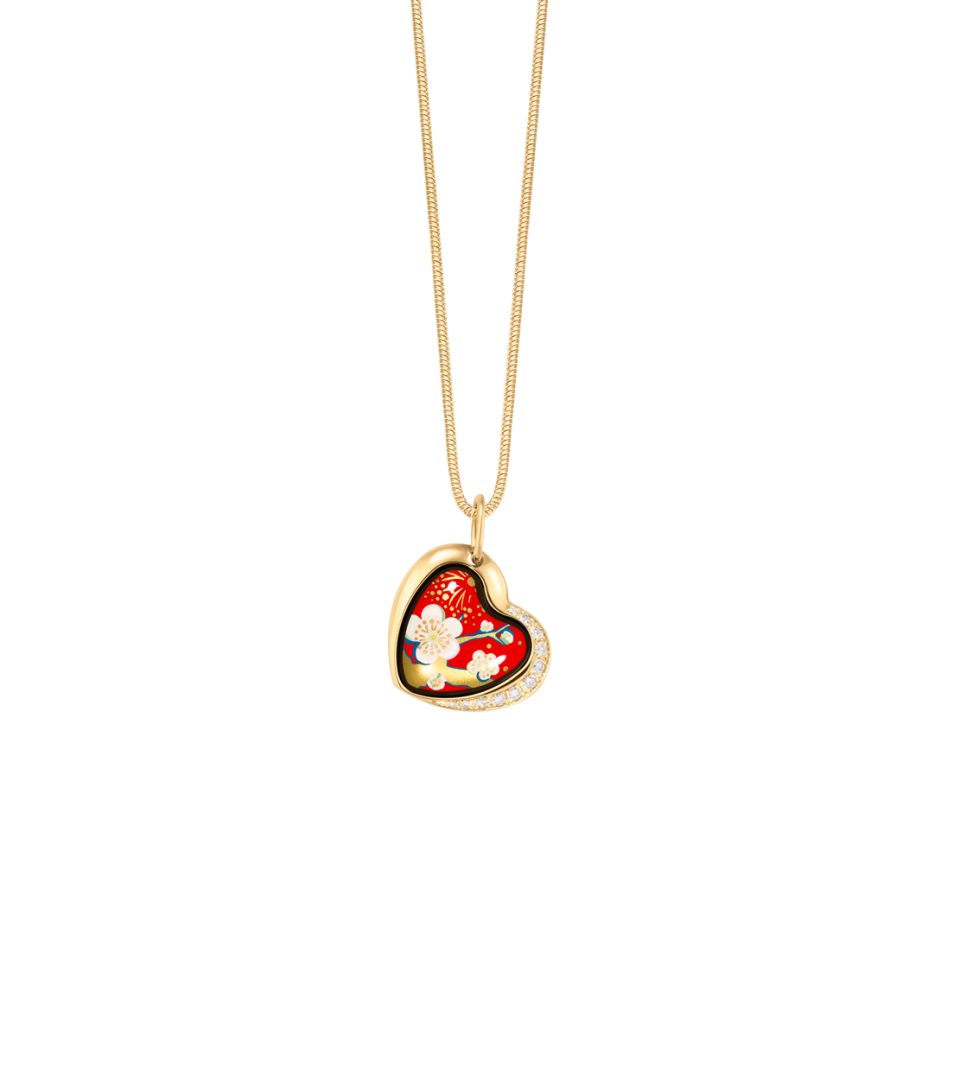Pendant Heart with Diamonds