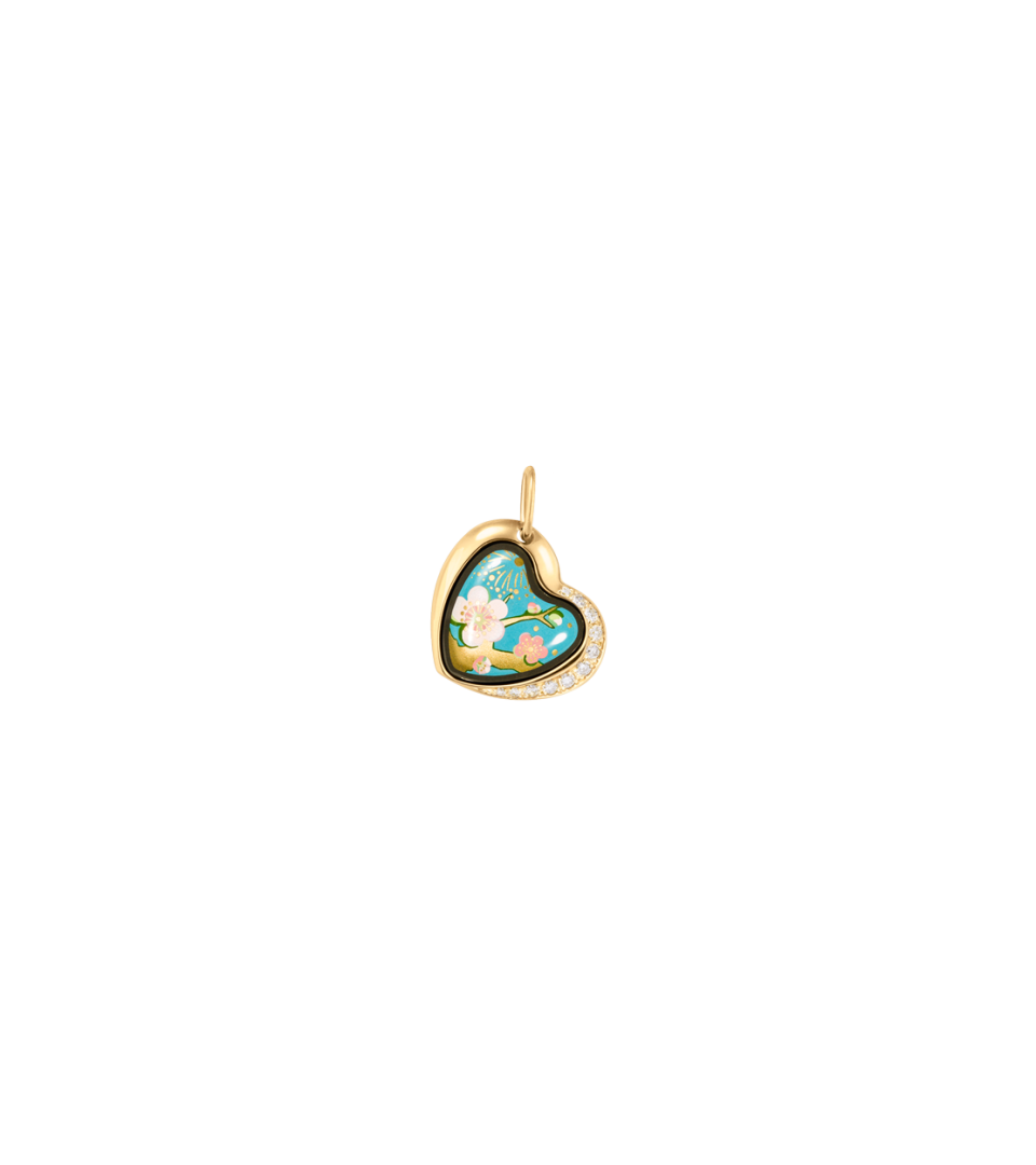 Pendant Heart with Diamonds