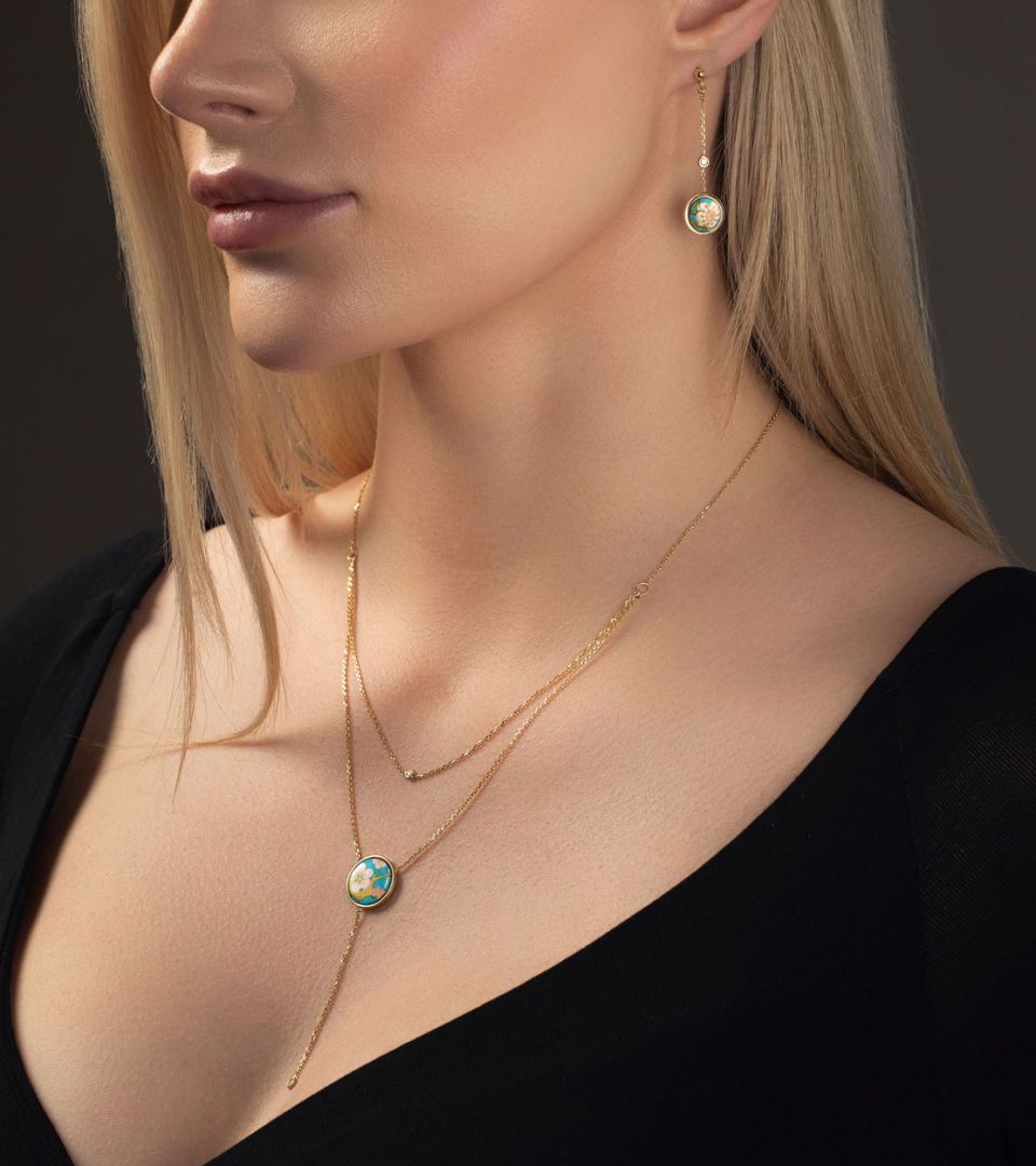 Boucles d''oreilles avec puce Désirée