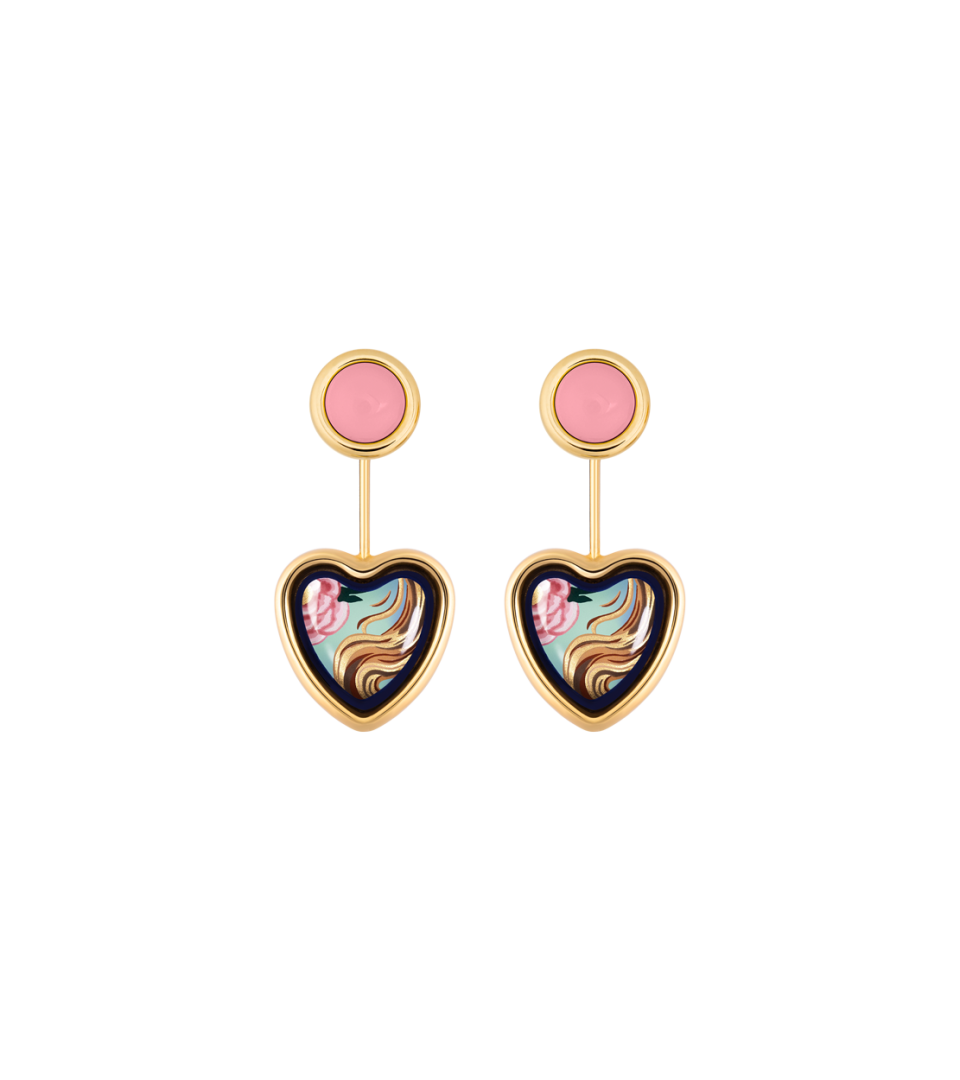 Corazón Ohrringe mit Minicabochon