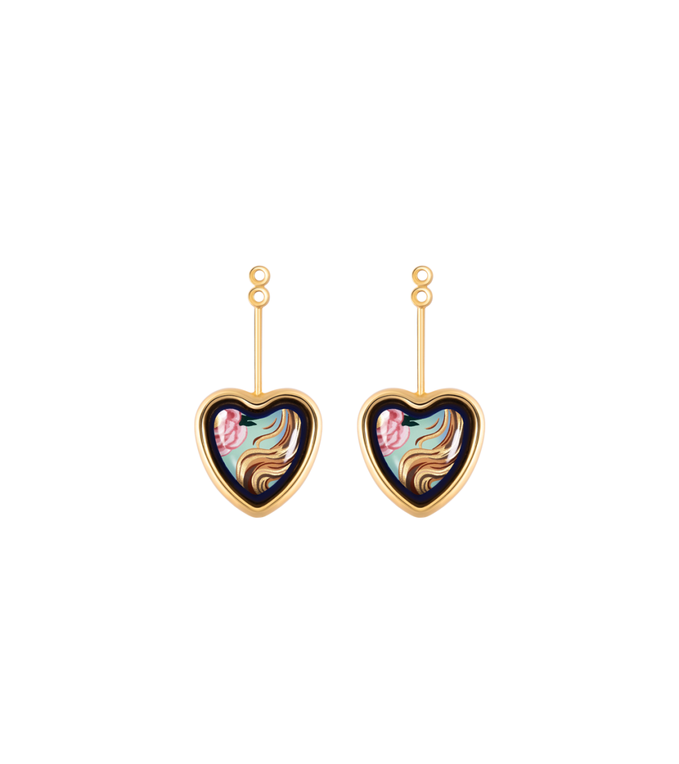 Corazón Ohrringe mit Minicabochon