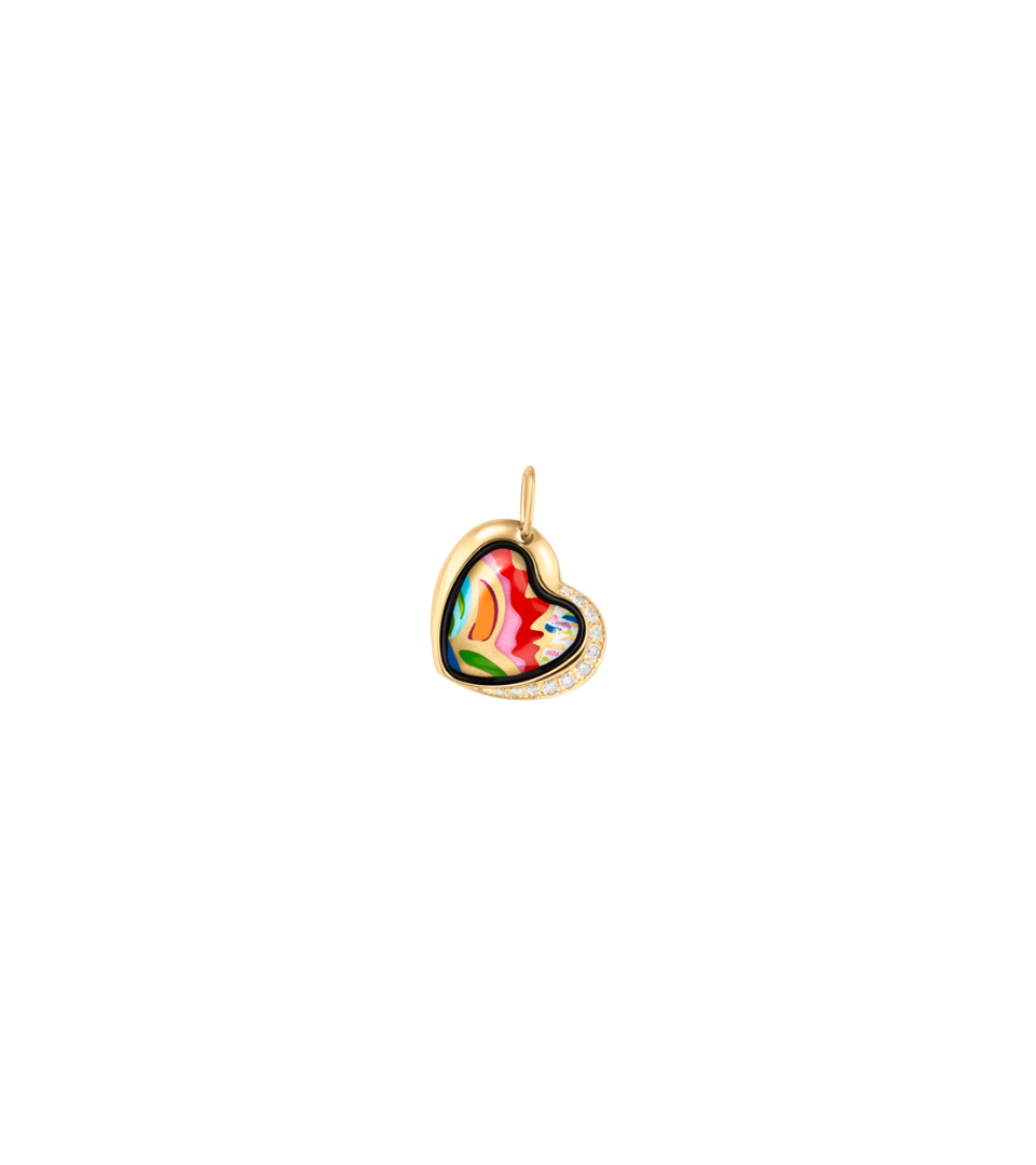 Pendant Heart with Diamonds