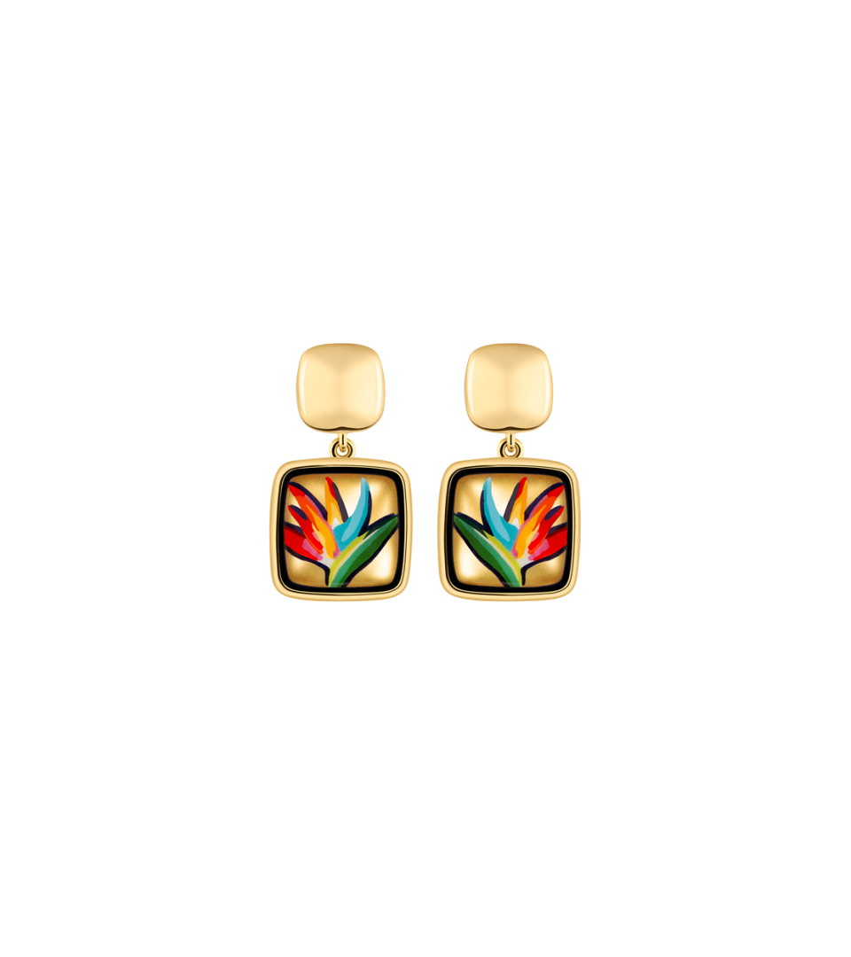 Earrings Golden Square