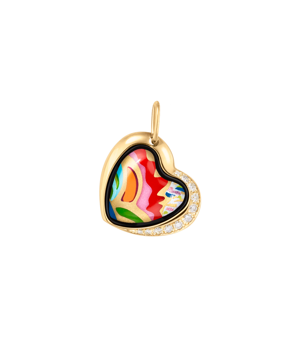 Pendant Heart with Diamonds