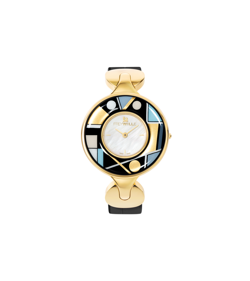 Watch Helena / Alligator watch strap - black