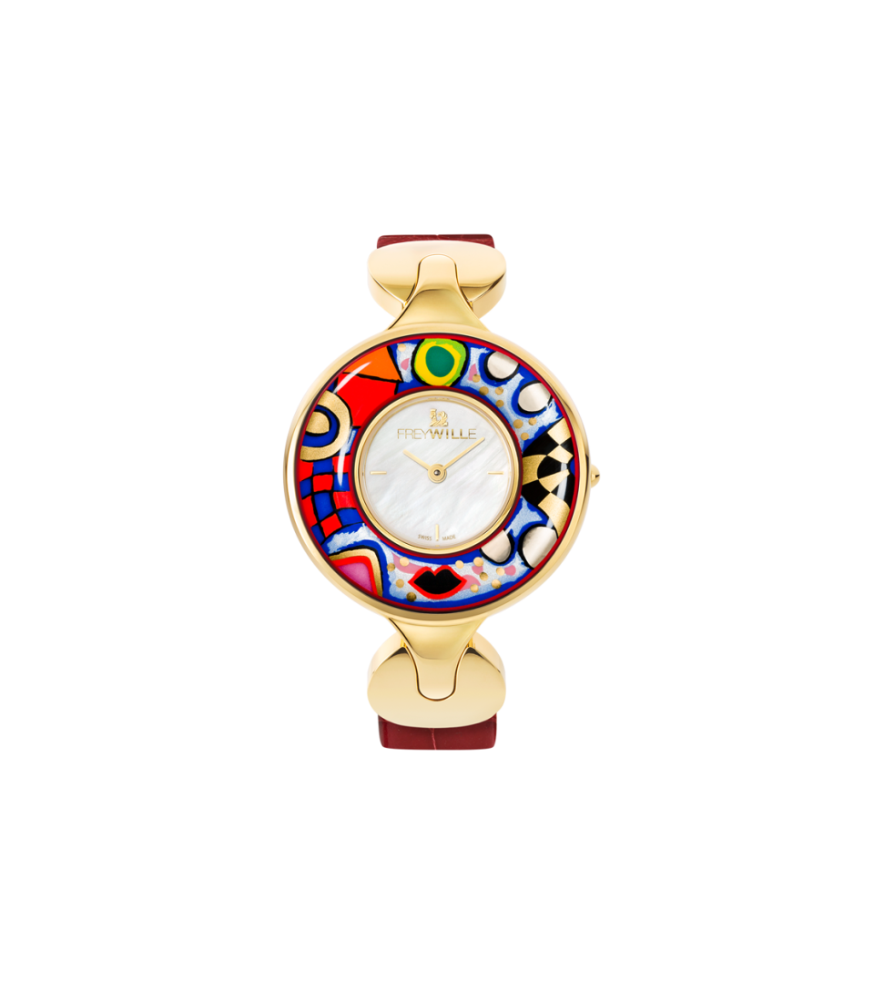 Watch Helena / Alligator watch strap - rood