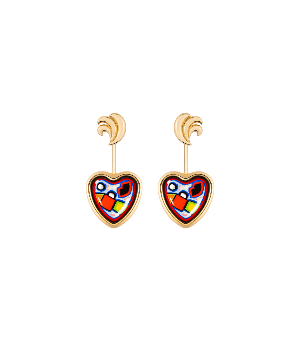 Orecchini Corazón con Wings