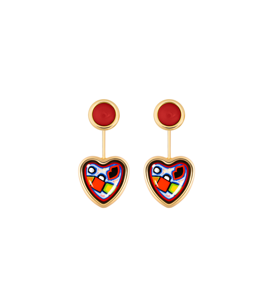 Boucles d’oreilles Corazón avec Minicabochon