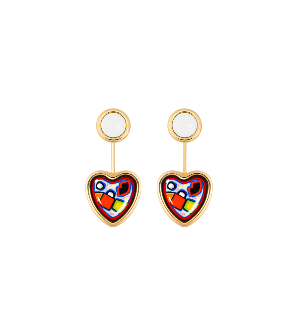 Boucles d’oreilles Corazón avec Minicabochon