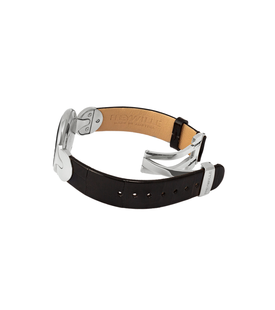 Watch Helena / Alligator watch strap - black