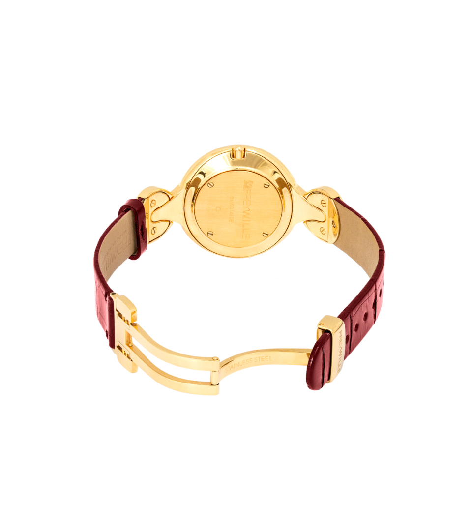 Watch Helena / Alligator watch strap - rood