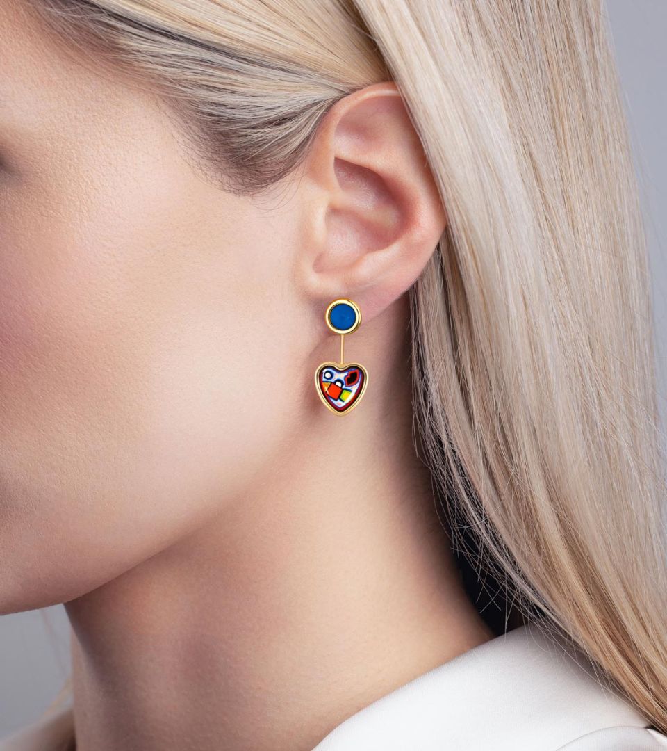 Boucles d’oreilles Corazón avec Minicabochon