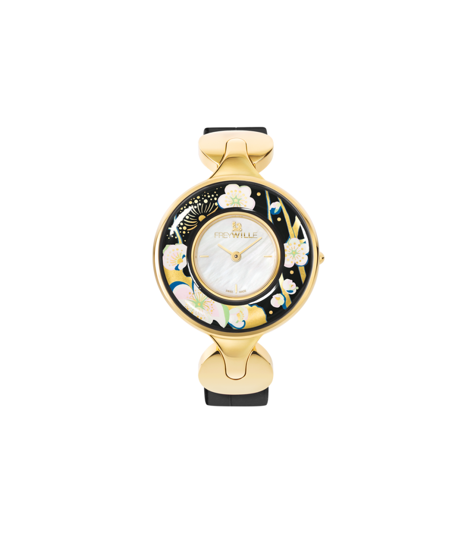 Watch Helena / Alligator watch strap - black