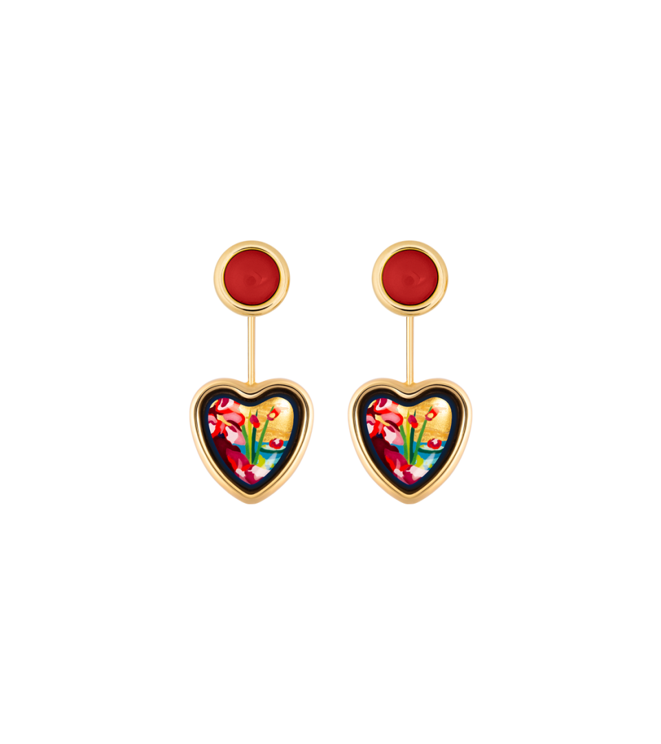 Corazón Ohrringe mit Minicabochon
