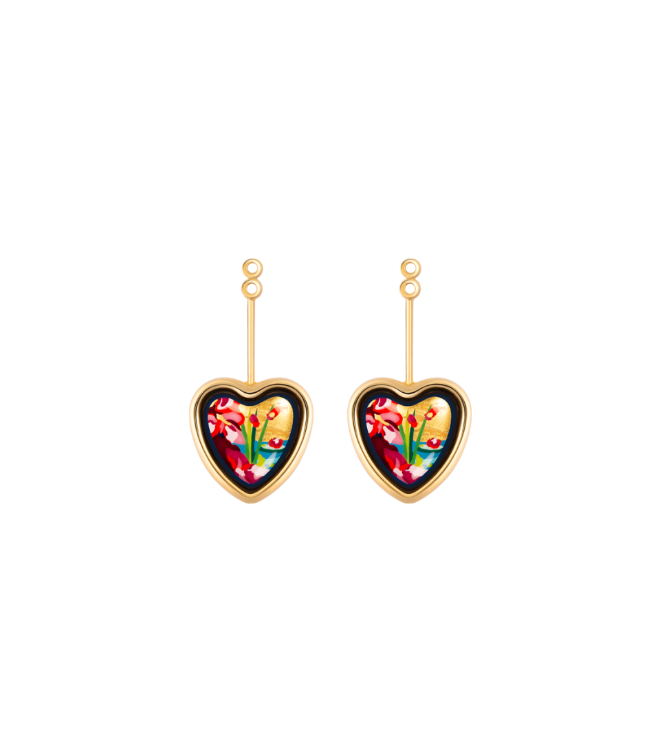 Corazón Ohrringe mit Minicabochon