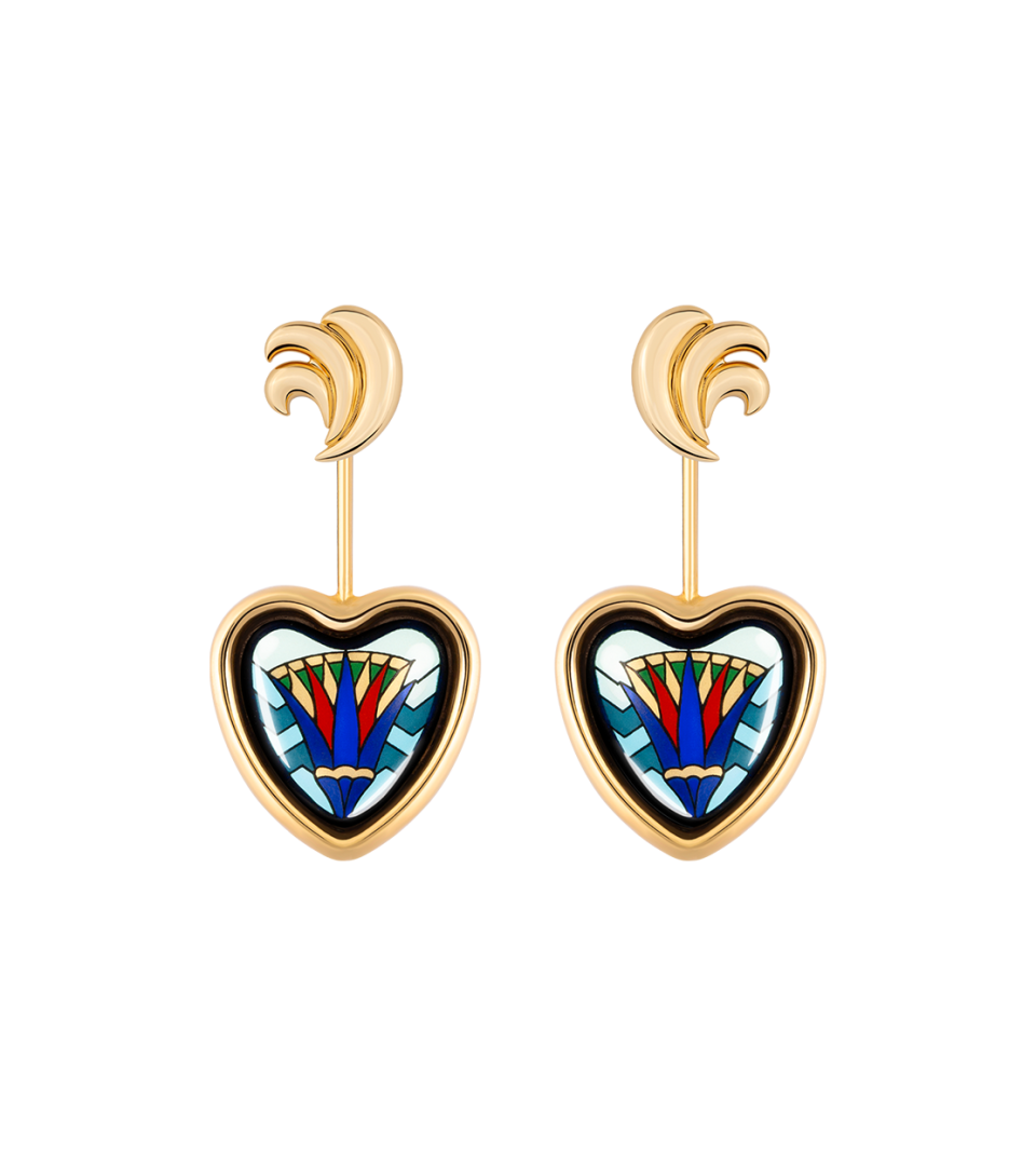 Corazón Earrings with wings