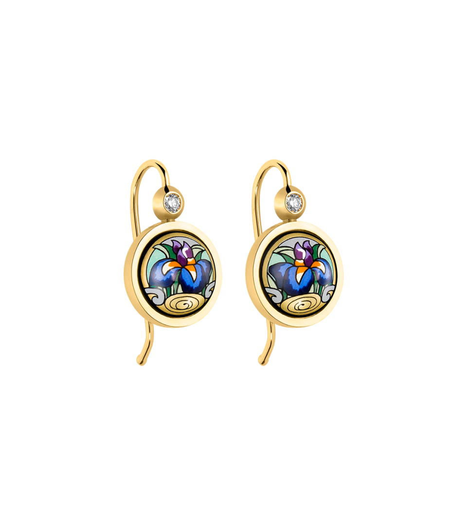 Boucles d''Oreilles Dormeuses Cabochons