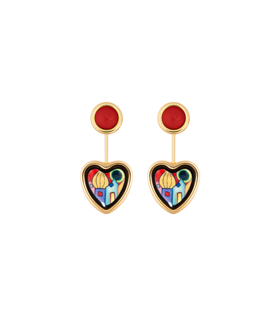 Boucles d’oreilles Corazón avec Minicabochon