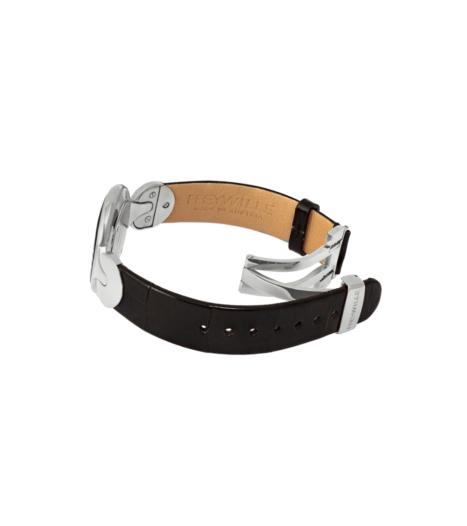 Watch Helena / Calf leather watch strap - black