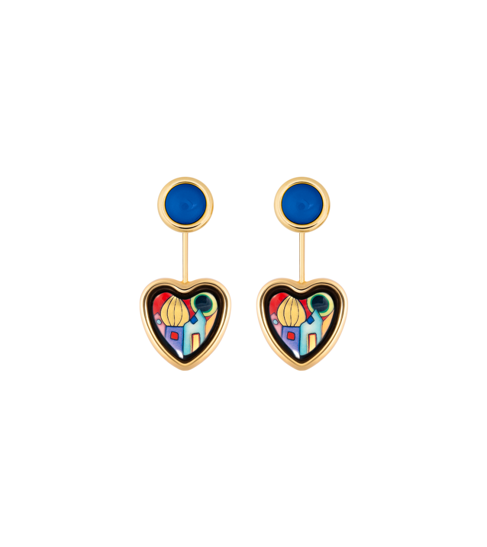 Boucles d’oreilles Corazón avec Minicabochon