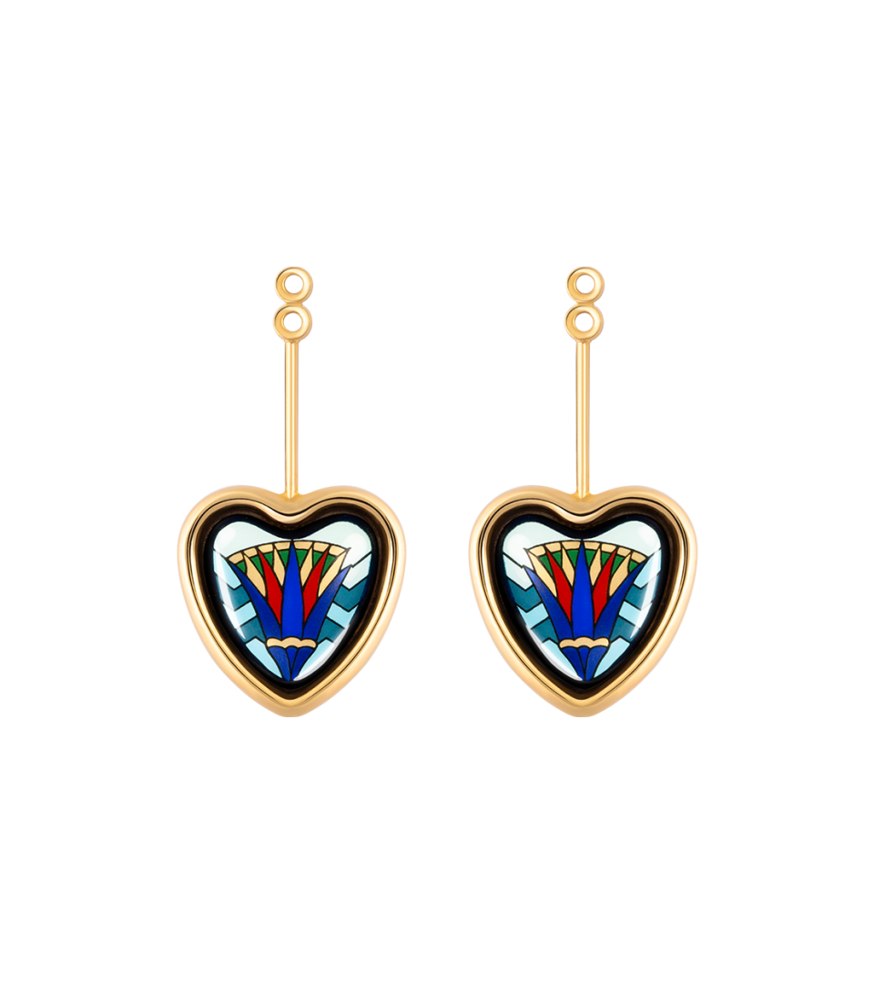 Corazón Earrings with Minicabochon
