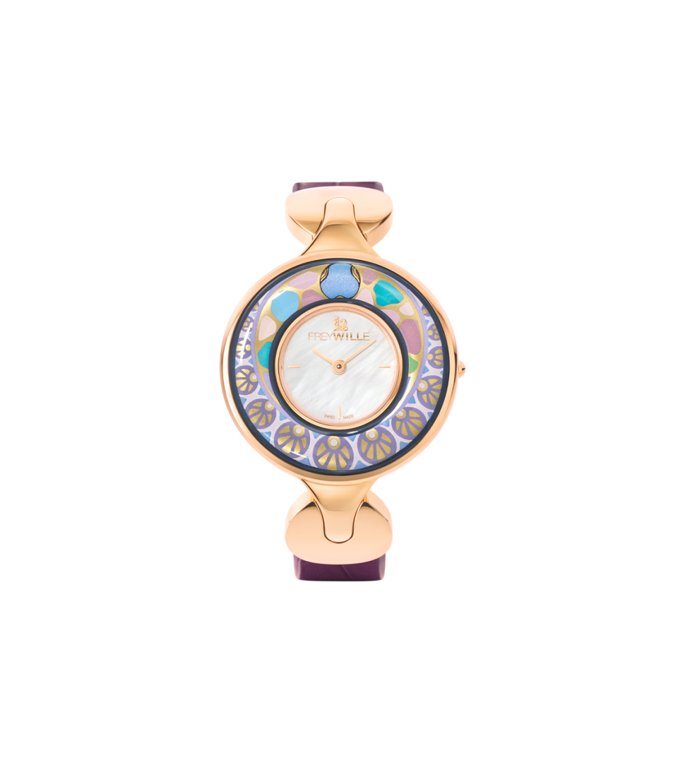 Watch Helena / Alligator Watch Strap - violet