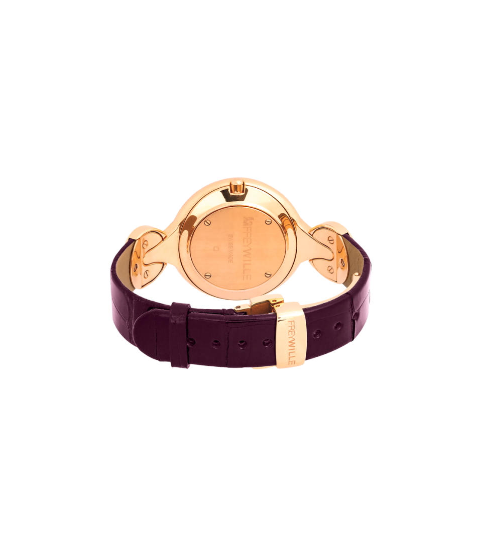 Watch Helena / Alligator Watch Strap - violet