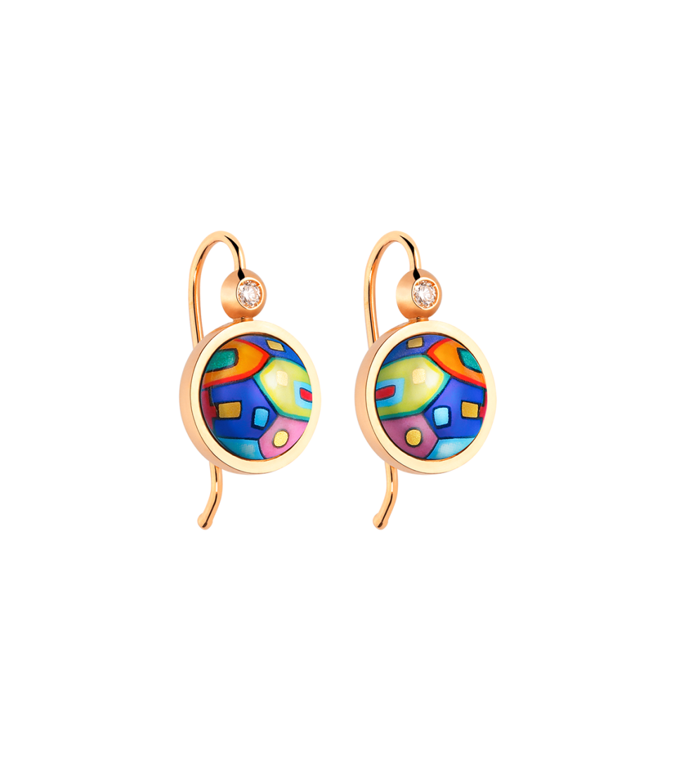 Earrings Cabochon Hanger with Brilliant