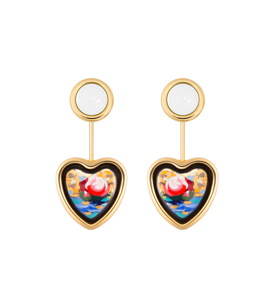 Boucles d’oreilles Corazón avec Minicabochon