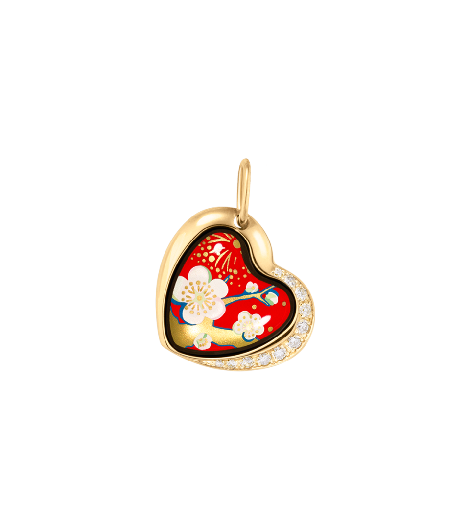 Pendant Heart with Diamonds