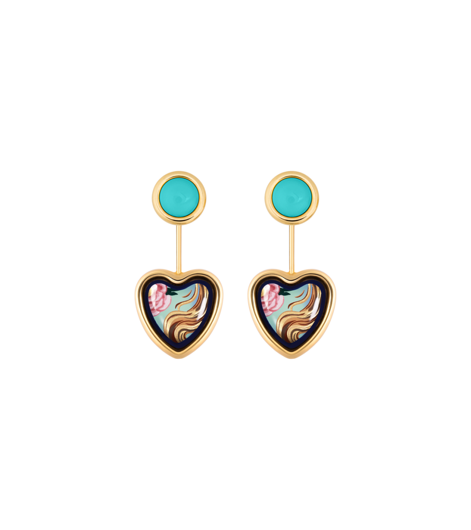 Corazón Ohrringe mit Minicabochon